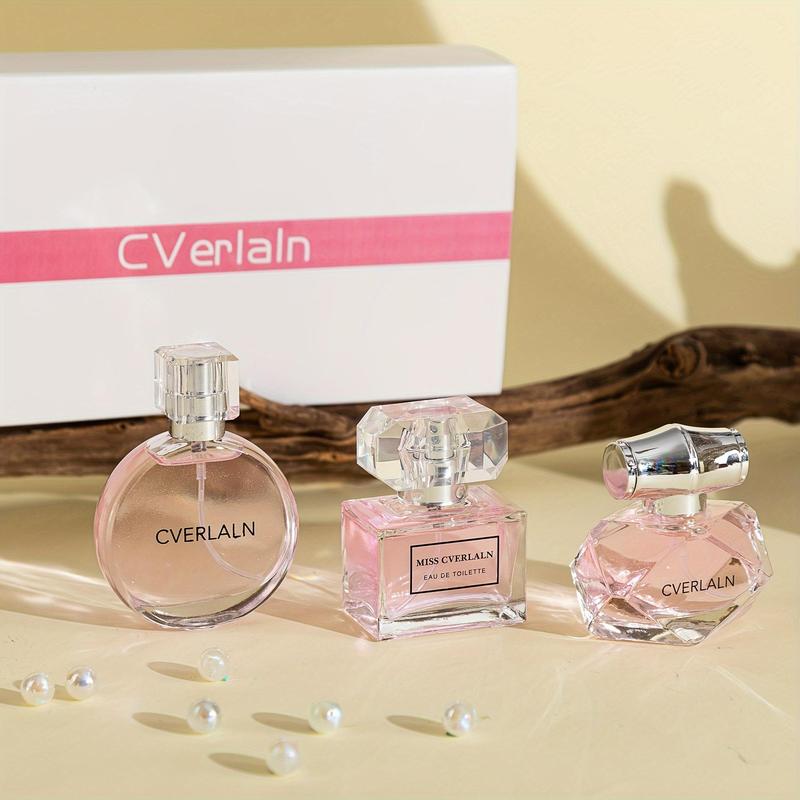 Women's Perfume Set, 3 Counts set Long Lasting Fragrances for Women, Perfect Gift for Her, Elegant Fragrance Suitable for Dating and Daily Life