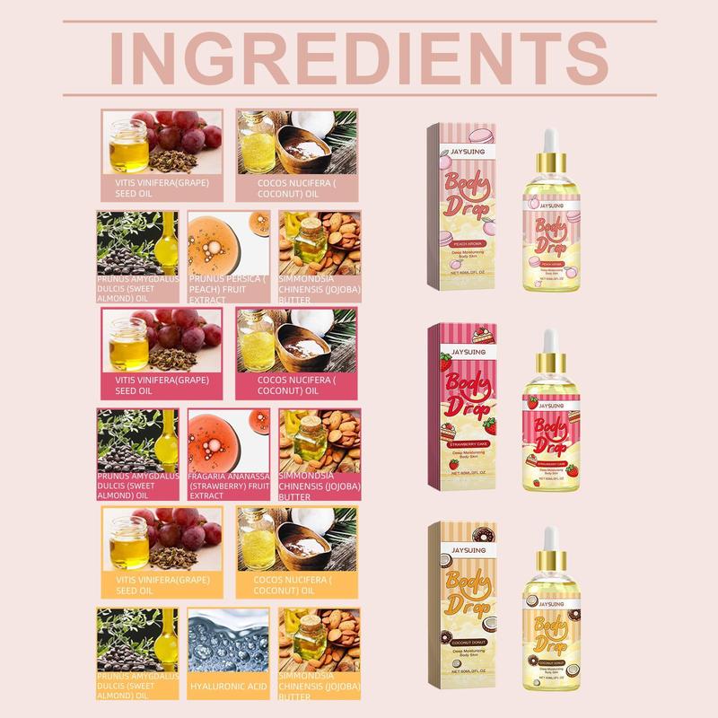 Body Care Oil, 1 Box Moisturizing Body Massage Oil, Hydrating Body Care Oil for Women & Men, Firming Body Skincare Products for Daily Use