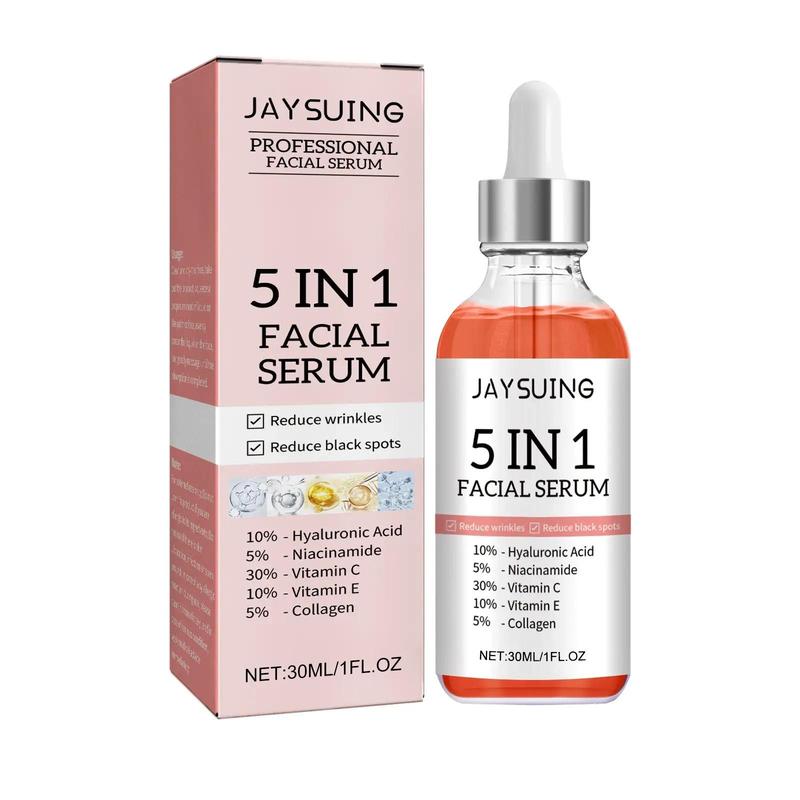 5 in 1 Hyaluronic Acid Face Serum for Women, Moisturizing Facial Care Essence for Firming Skin, Comfort Hydrating Facial Skin Care Moisturizer for Daily Use