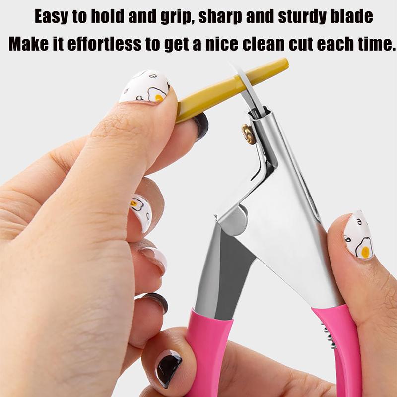 Stainless Steel Nail Clipper, 1 Count Portable U-shaped Nail Trimmer with 10pcs Nail Measuring Magnets, Professional Manicure Tool for Home & Salon Use, Nail Supplies, Christmas Gift