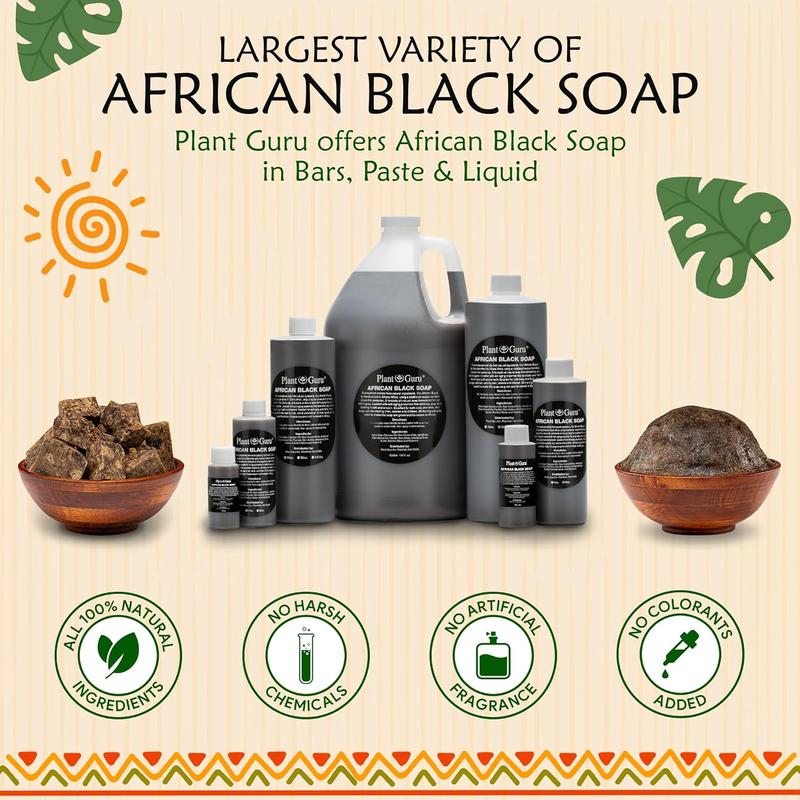 3pcs Premium Handmade African Black Soap - All Skin Types, Gentle Exfoliation, Pigmentation, Acne, Unscented, Natural Soap with Shea Butter, Body Care, Facial Cleanser, Skin Care Body Wash, Deep Cleansing