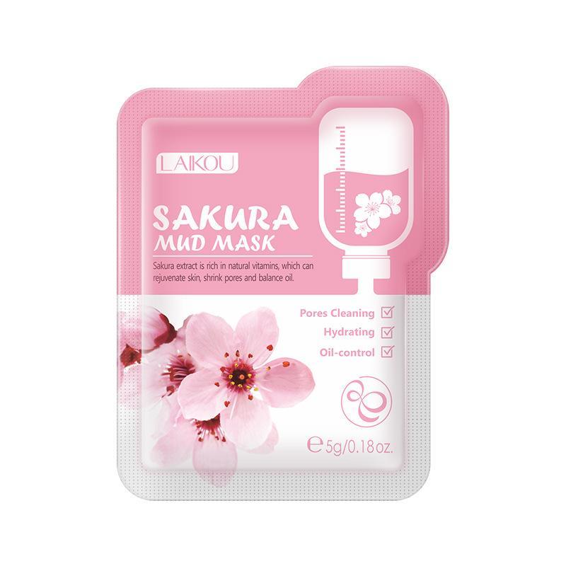 Cherry Blossom Cleaning Mud Mask, 1 Count Hydrating Nourishing Facial Gel Mask Refines Wrinkles and Lines, Pores Cleaning Mud Mask Facial Skin Relaxing Masks for All Skin Types