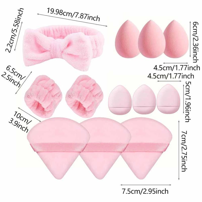 Makeup Tool Set, 12pcs set Makeup Sponges & Puffs Set & Blender, Versatile Makeup Tools for Makeup Blending & Facial Detailing