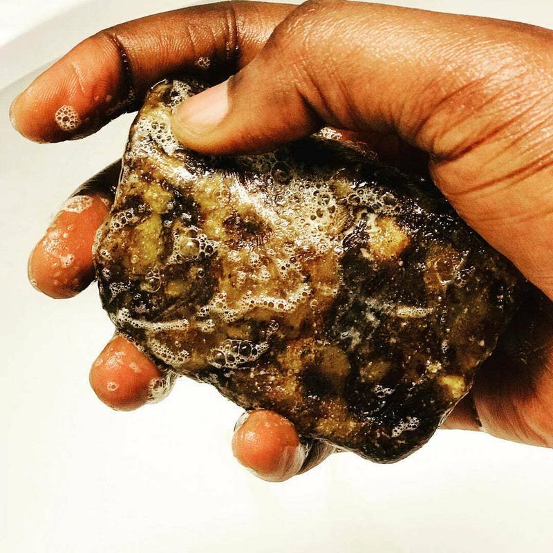 3pcs Premium Handmade African Black Soap - All Skin Types, Gentle Exfoliation, Pigmentation, Acne, Unscented, Natural Soap with Shea Butter, Body Care, Facial Cleanser, Skin Care Body Wash, Deep Cleansing