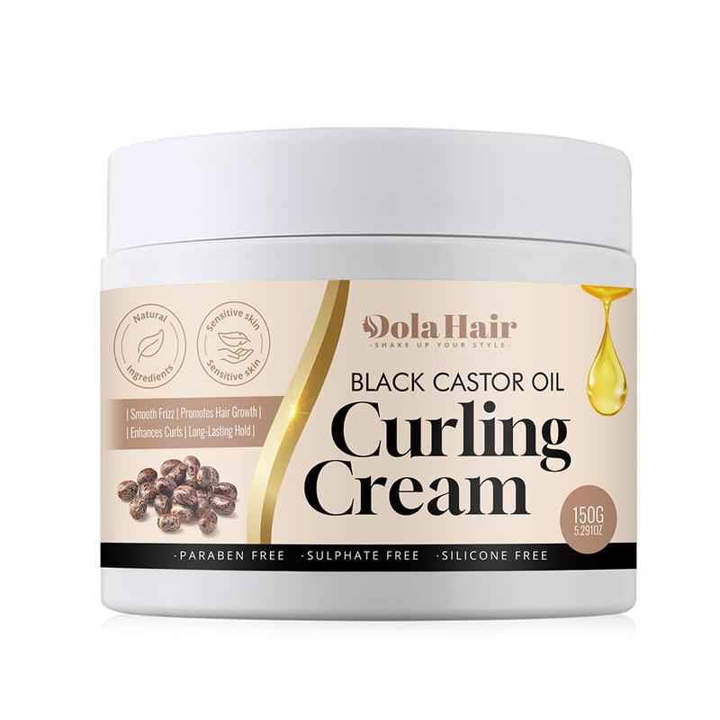 Curl Cream Black Castor Oil- Enhance Waves Define Curls Black Castor Oil Hair Care Curling Cream | Conditions, Detangles, and Reduces Frizz | Paraben Free 5.29oz