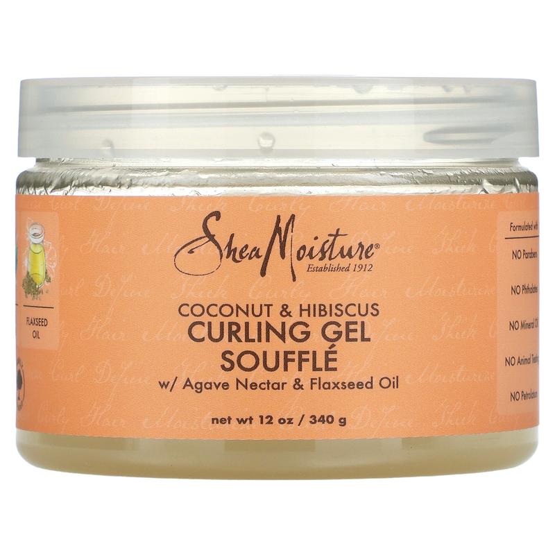 SheaMoisture Curling Gel Souffle, Coconut & Hibiscus, 12 oz (340 g)