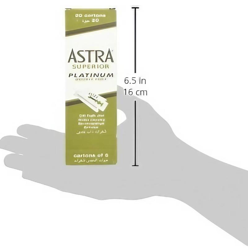 Astra Platinum Double Edge Safety Razor Shaving Blades,100 Blades (20 x 5)