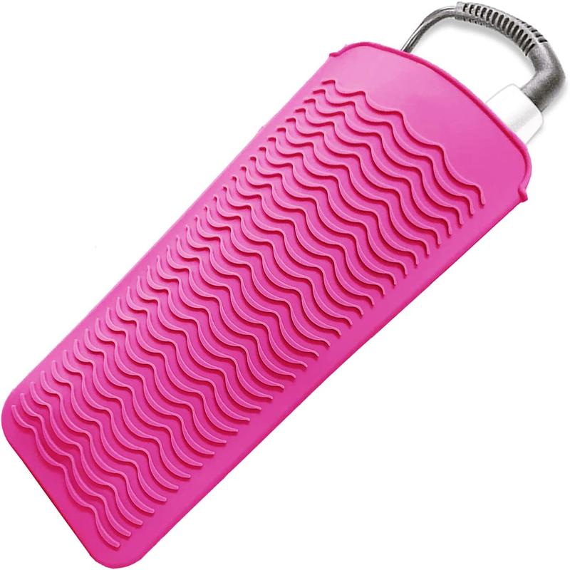 Silicone Hair Curler Insulation Pad, 1 Count Heat Resistant Straightener Protective Cover, Professional Hair Styling Tool Accessory, Straightening Comb Storage Bag