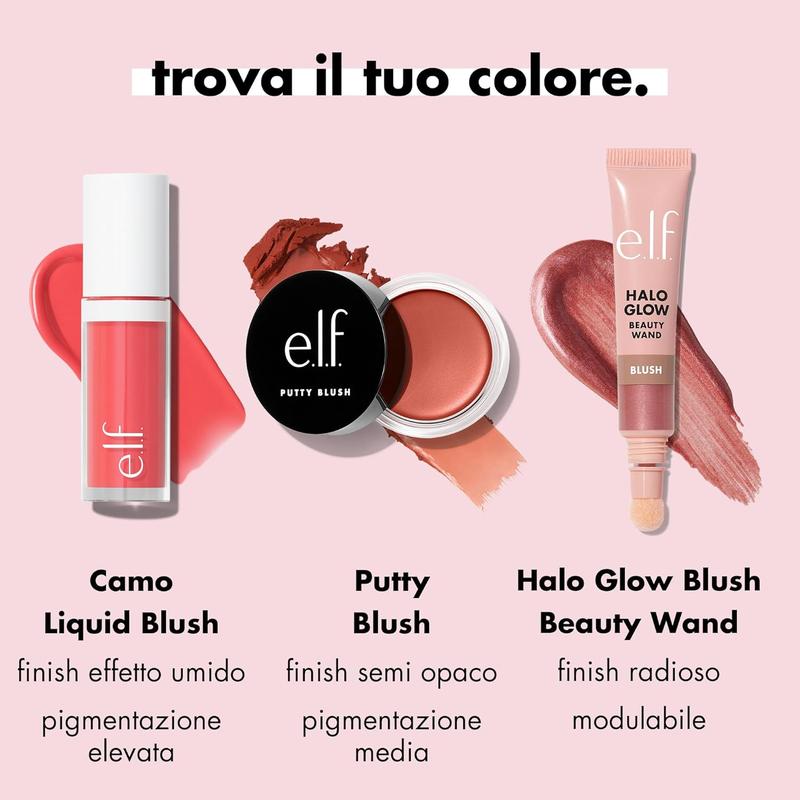 e.l.f. Camo Liquid Blush, Long-lasting Liquid Blush For High-pigment Color, Creates A Soft, Dewy Finish, Vegan & Cruelty-free, Comin' In Hot Pink