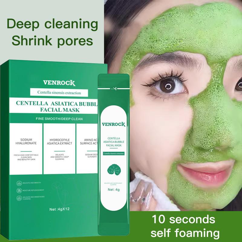 Centella foam facial mask can remove black and control oil, deeply clean facial dirt