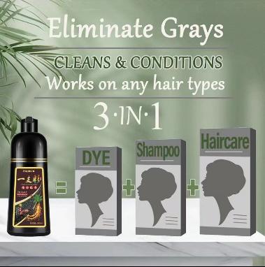 Hair Color Shampoo,3-In-1-Color-Qucik Hair Dye,Hair Dye,Plant Extracts,Long Lasting 500ML Ammonia Free Hair Care Shampoo Haircare Products