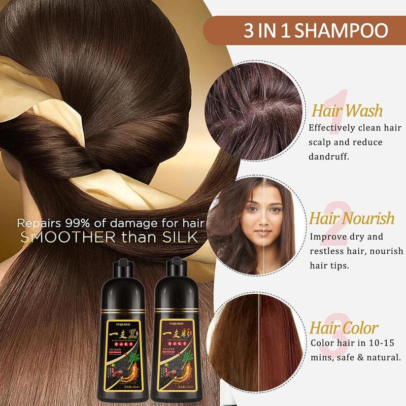 3 in 1 Hair Dye Shampoo-Various Colors Available,3 in 1 Herbal Ingredients Natural Shampoo, Natural Hair Coloring, Plant Haircare,Hair Coloring for Women and Men, Halloween Gifts