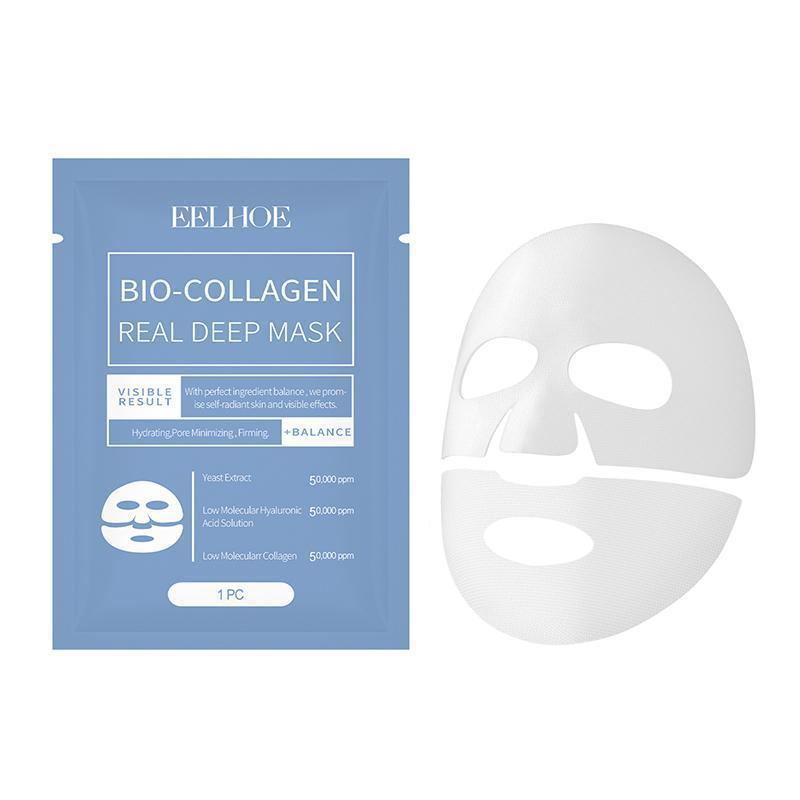 Collagen Facial Mask, 4 Counts box Moisturizing Facial Mask, Hydrating Facial Mask, Deeply Hydrate & Comfort Skin, Face Care Product for Women