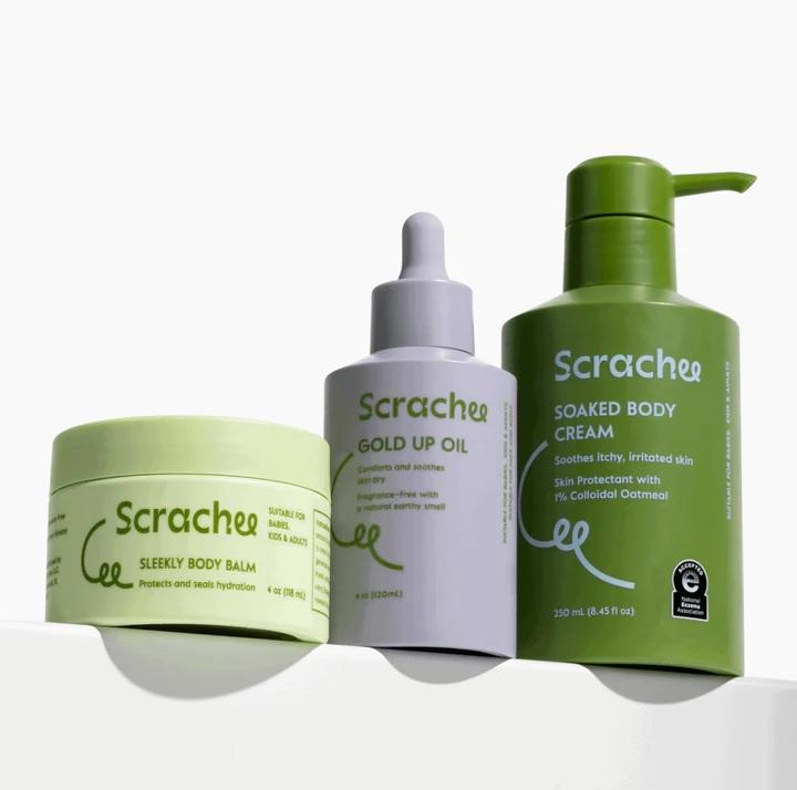 Scrachee, Flare Up Free Bundle : Cream, Oil and Balm Kit for Sensitive Skincare Comfort Skin Repair