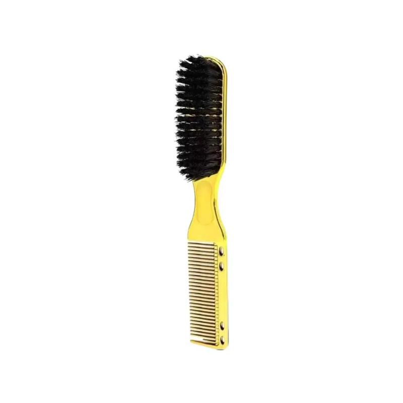 Double-Sided Beard Brush & Beard Comb Barber Brush for Grooming Beard Non-Slip & Sturdy Bristle Brush for Clean Cuts Professional Barber Comb