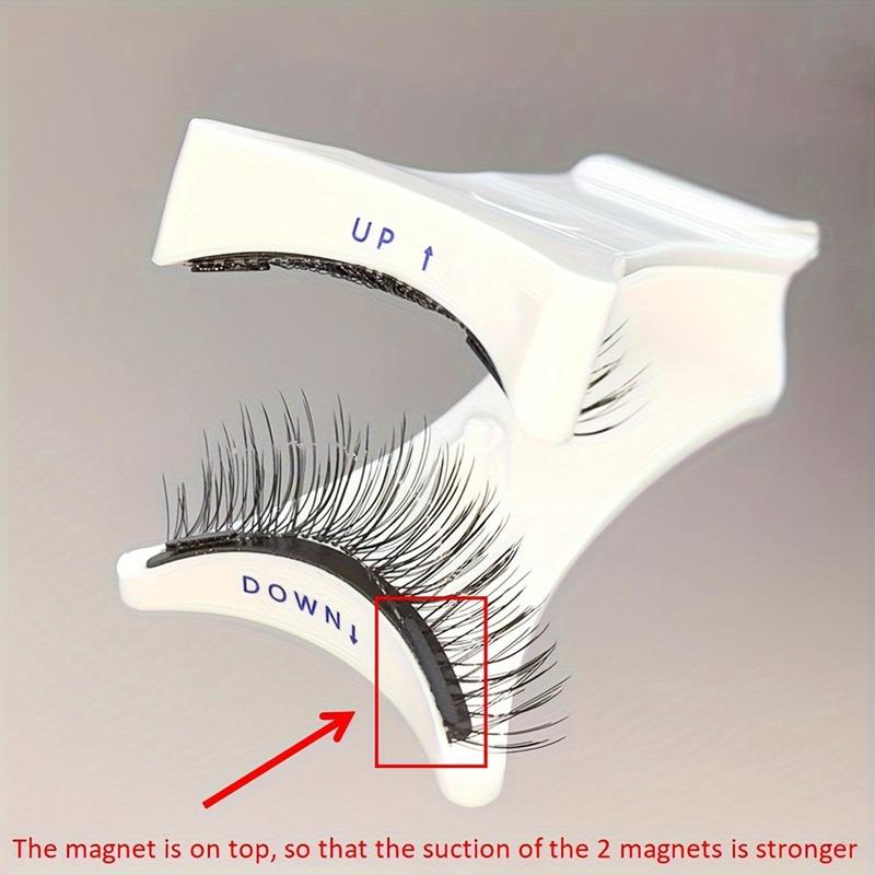 Magnetic Eyelashes with Applicator, 1 Box Natural Look Eyelash Extensions, Self Grafting Curl Eyelashes, Eye Makeup Product for Women & Girls, Christmas Gift