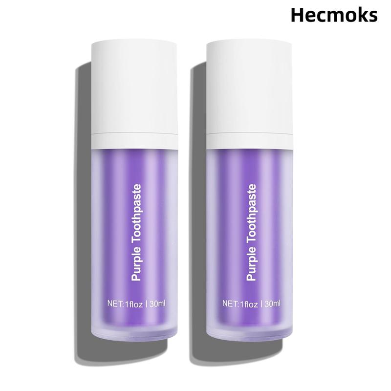 2Pcs Purple Toothpaste for Teeth Whitening, Teeth Whitening Kit - Purple Whitening Toothpaste 30ML, Colour Corrector, Purple Toothpaste, Purple Teeth Whitening