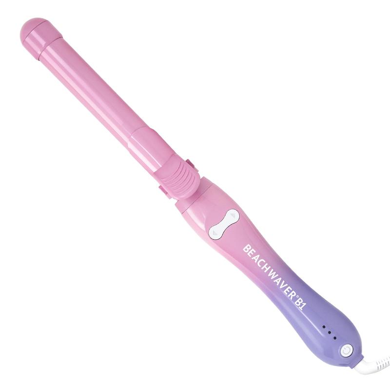 Beachwaver B1 Pink Sunset Rotating Curling Iron - Ceramic barrel for all hair types