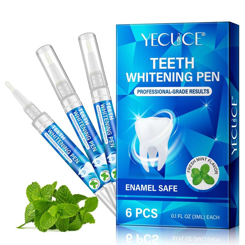 Teeth Brightening Pen, 6 Counts box Teeth Cleaning Pen, Fresh Mint Flavor, Dental Health Care Products for Women & Men