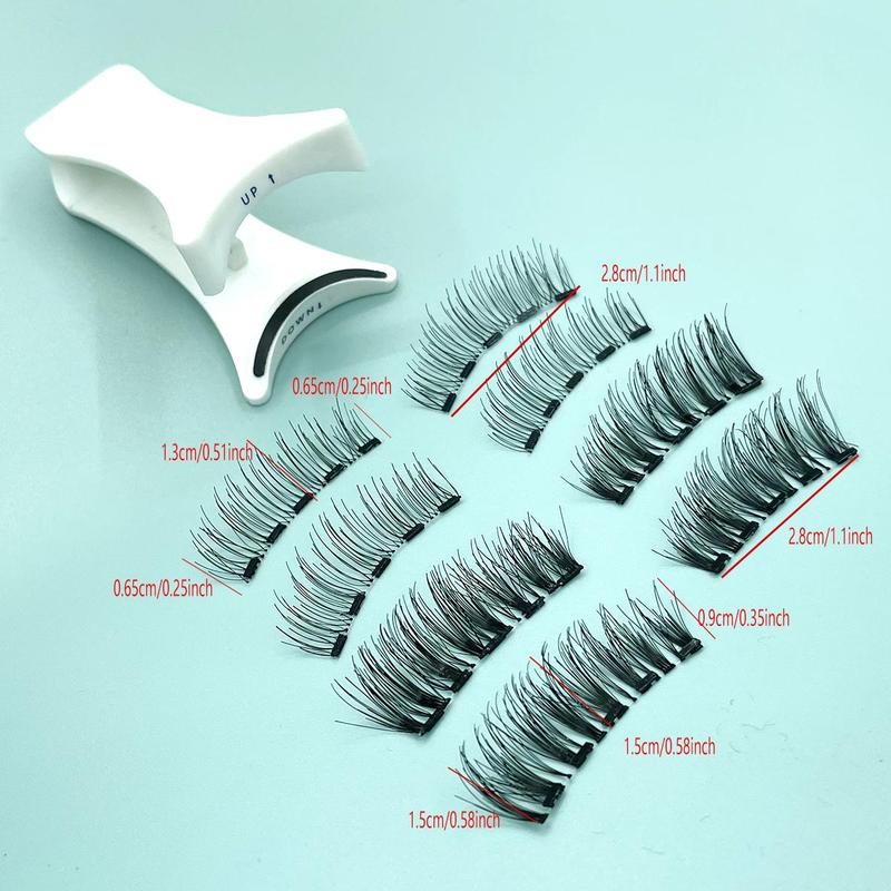 Magnetic Eyelashes with Applicator, 1 Box Natural Look Eyelash Extensions, Self Grafting Curl Eyelashes, Eye Makeup Product for Women & Girls, Christmas Gift