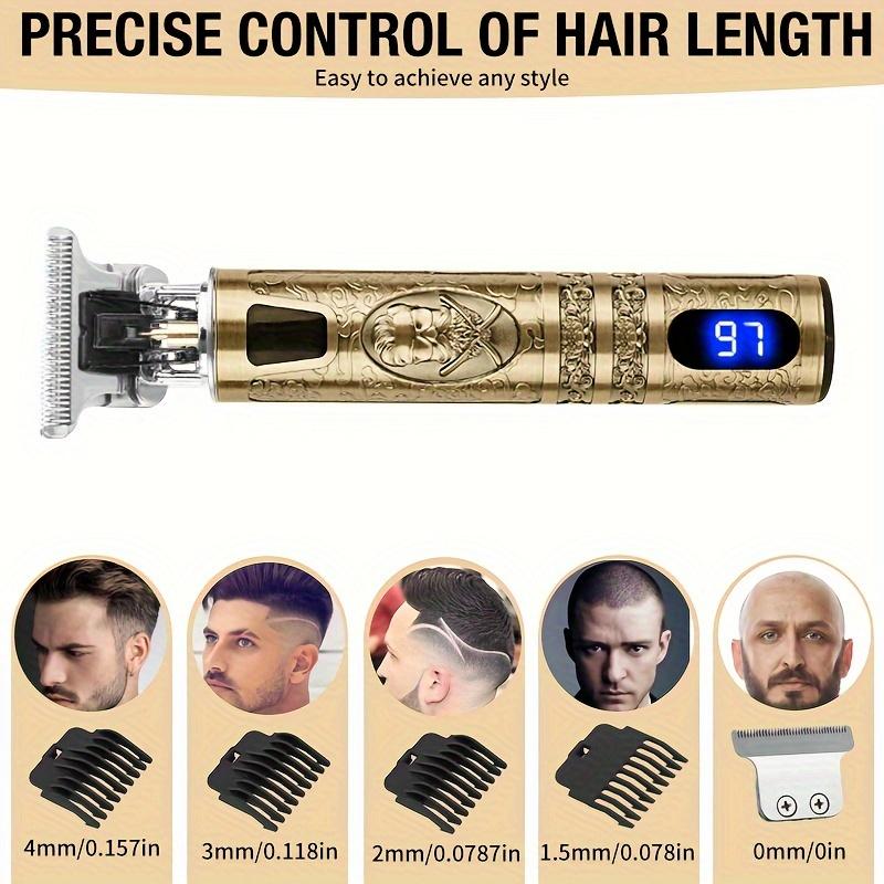 Precision Beard & Hair Clipper - Cordless, USB-Rechargeable, LCD Screen, Long-Lasting Battery & T-Blade for Ultimate Grooming Beard shaver