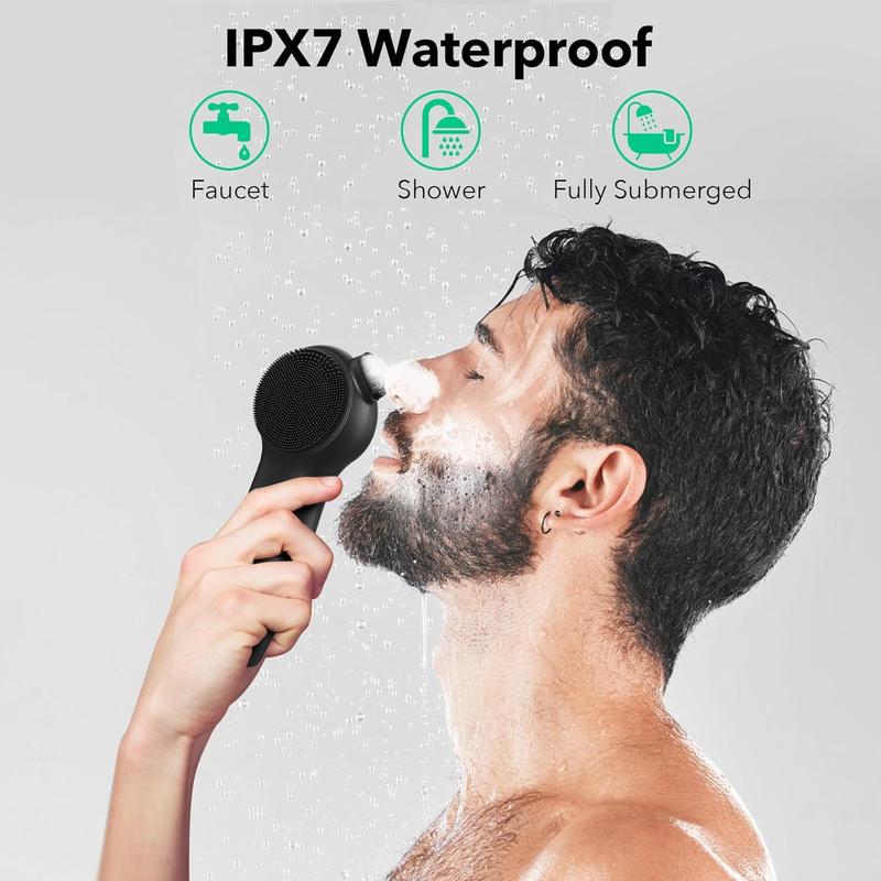 Waterproof Electric Facial Cleansing Brush, 1 Count Rechargeable Facial Skin Care Brush, Deep Cleansing Facial Massage Brush for Men & Women