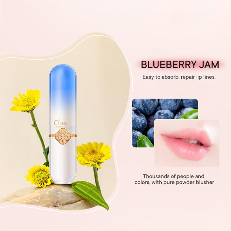 Fruit Flavor Color Changing Lipstick, Hydrating Lip Balm, Moisturizing Lip Primer, Lip Treatment Product for Women & Girls