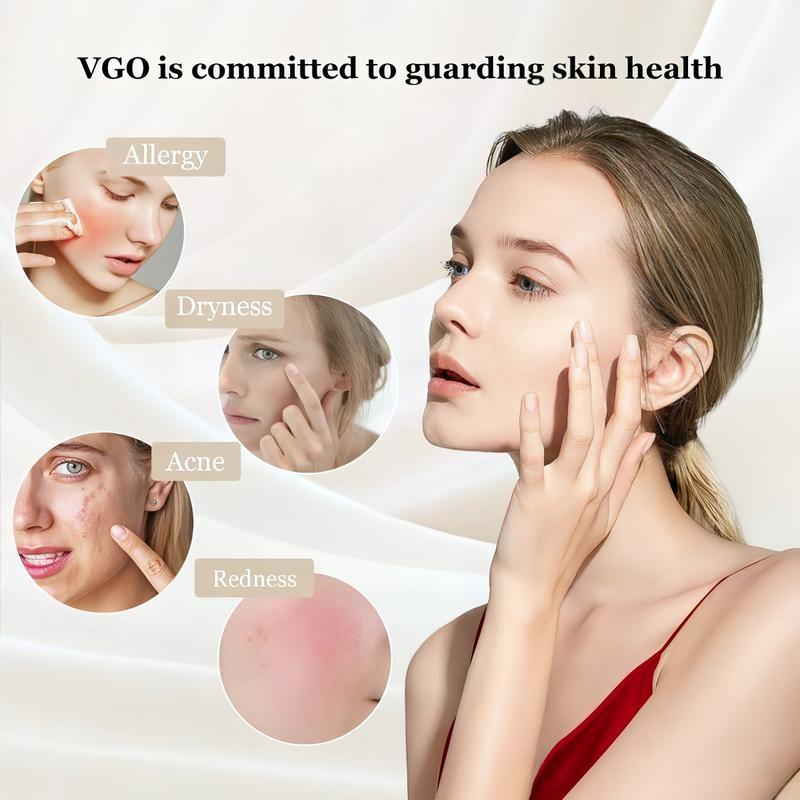 VGO-Vitamin C Serum, Moisturizer, and Facial Cleanser Set Cleansing Moisturizing Suitable for sensitive skin-Live Skincare Radiance Essence Face Cream Moisturizing and Repairing Set Skincare Moisturizer-Live Cleanser Facial Daily Moisture Serum vgo skin