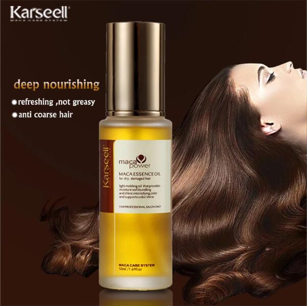 Karseell maca power Moroccan Argan Oil for Hair Healing Cold Pressed Weightless Argan Oil Hair Serum for Dry Damaged Hair 50ml