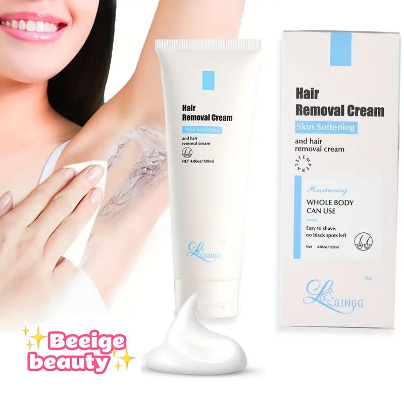 Painless Body Hair Removal Cream, Depilatory Cream For  Unwanted Hair In Underarms ,Legs And Arms ,Sensitive Skin Hair Removal Cream  For Women ,Natural Hair Removal Cream ,4.06 Oz   120Ml