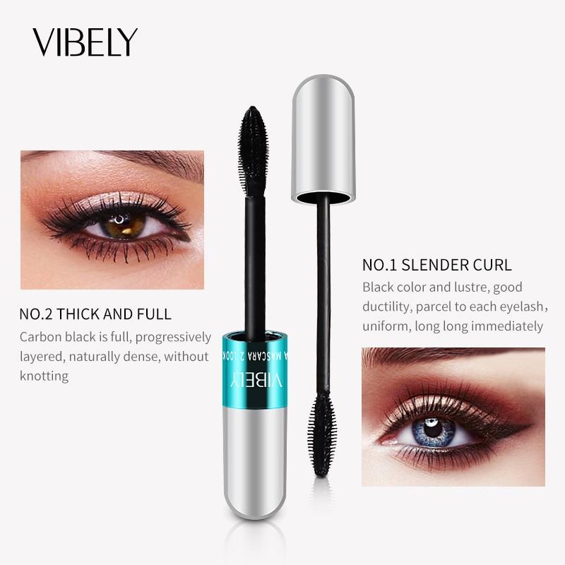 4D Premium Mascara by VIBELY - Easy to Remove by Warm Water, Lengthening,Organic, Vegan & Smudge Proof