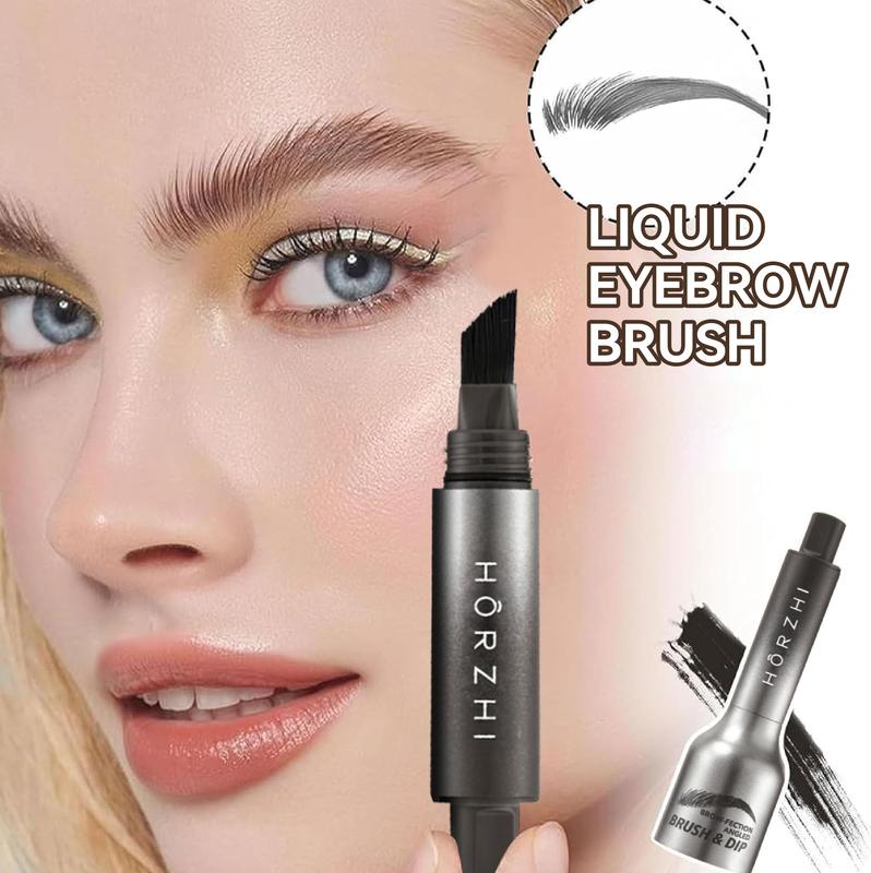 HORZHI Liquid Eyebrow Brush,Waterproof Lasting Liquid Brow-Fection Angled Brush & Dip,Black Friday Value Pack，1.5ml Instant Brow Brush Easy To Color Quick Drying Makeup Cosmetic