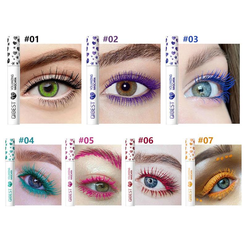 Colorful Mascara, 7 Counts set Long Lasting Curling Mascara, Eyelashes Lengthening Volumizing Defining, Professional Eye Makeup Products