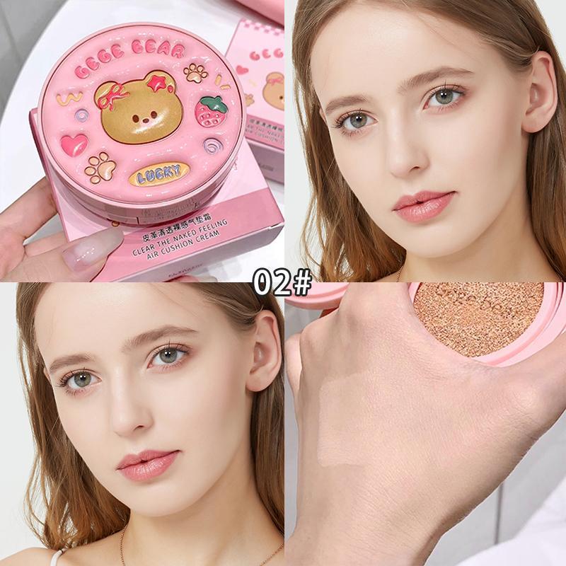 Long Lasting Air Cushion Foundation, Moisturizing Concealer Foundation for Christmas Gift, Full Coverage Flawless Makeup Cream, Makeup Product for Women & Girls