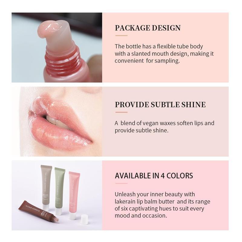 Moisturizing Lip Balm Butter, 4 Counts set Hydrating Lip Care Product for Women & Girls, Plumping Lipstick, Lip Moisturizer