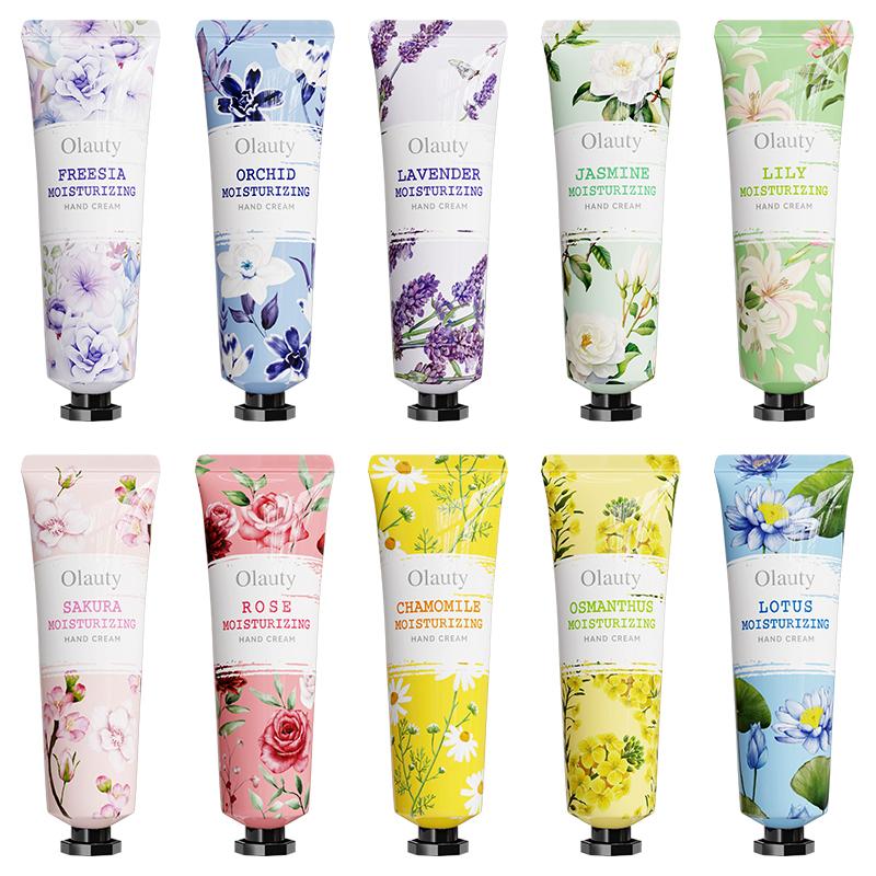 10 Pack Floral Flavor Hand Cream for Dry Cracked Hands, Natural Moisturizing Hand Lotion Travel Size,Birthday Gifts,Teacher Appreciation Gift, Bridesmaid Gifts for Women