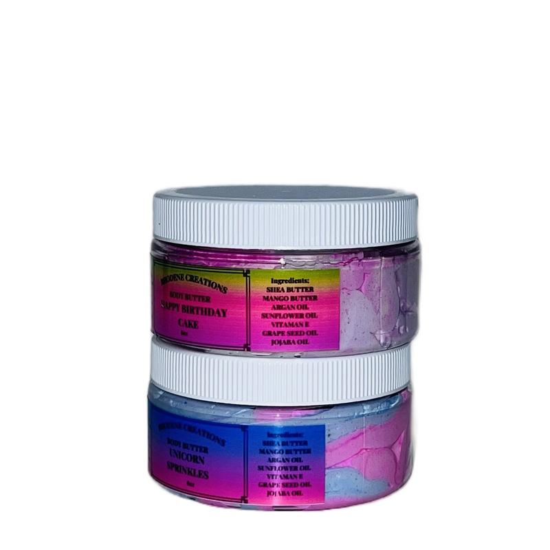 Unicorn Sprinkles & Birthday Cake Body Butters - Moisturizing Body Creams