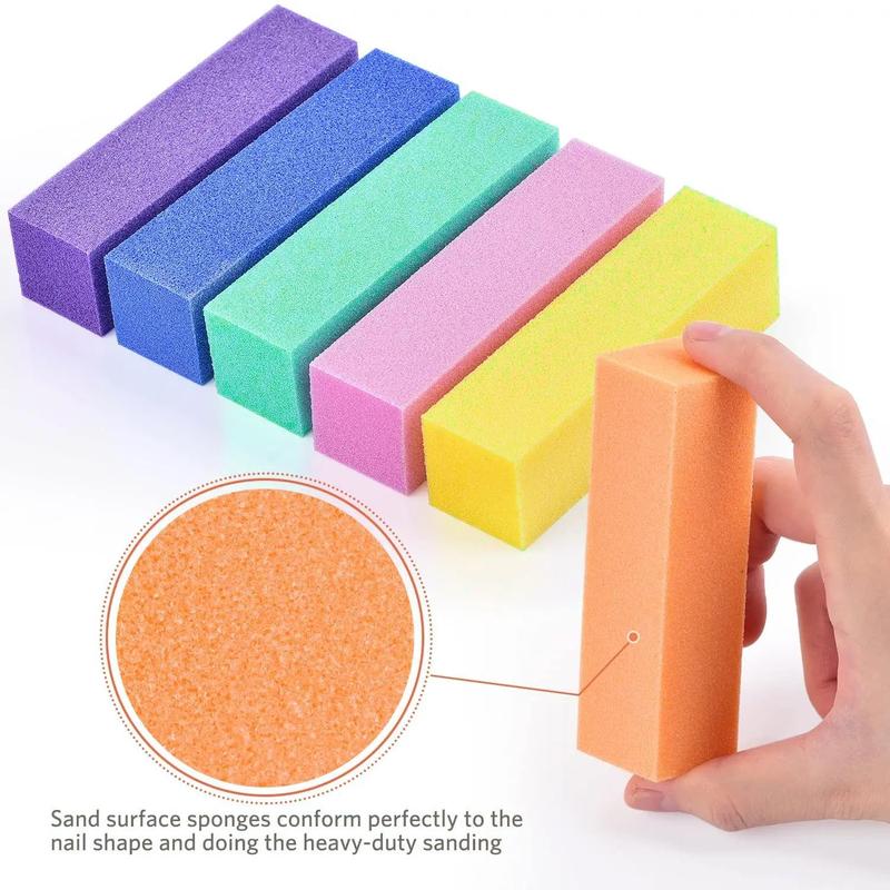 Nail File and Buffer Block Set, 12pcs Double-sided Nail Files & Nail Buffer Block Sticks, Professional Manicure Tool Kit for Women & Girls, Pedicure At Home, Nail Supplies, Christmas Gift