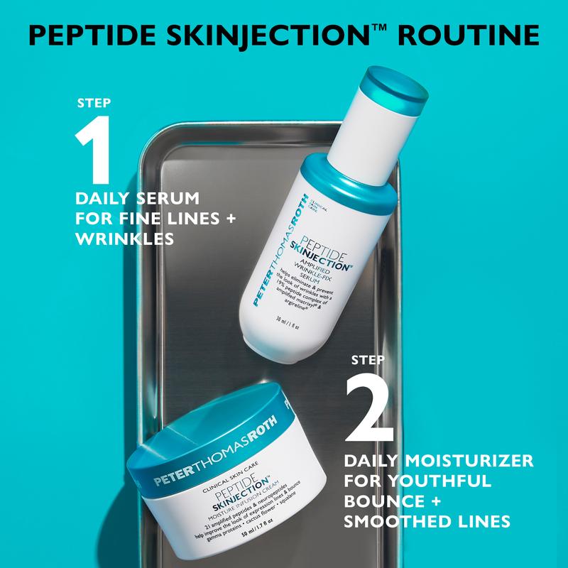 Peter Thomas Roth Peptide Skinjection Bundle, Skincare Bundle with Serum and Moisturizer, Prevent the Look of Wrinkles