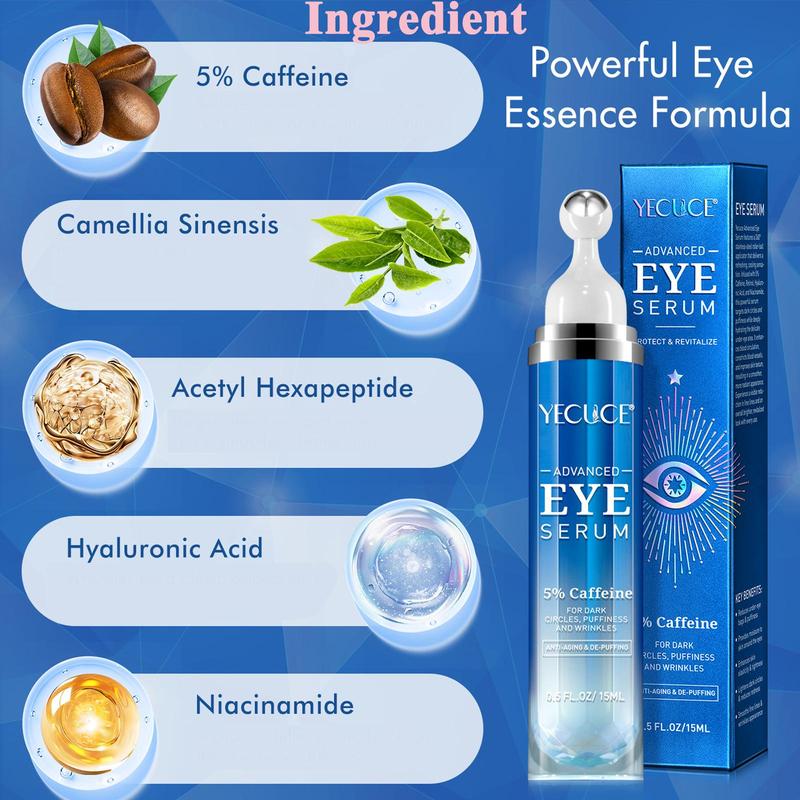 Caffeine Eye Serum, 1 Box Moisturizing Eye Care Stick, Eye Care Product for Women & Men, Daily Skincare Product for Eye Skin