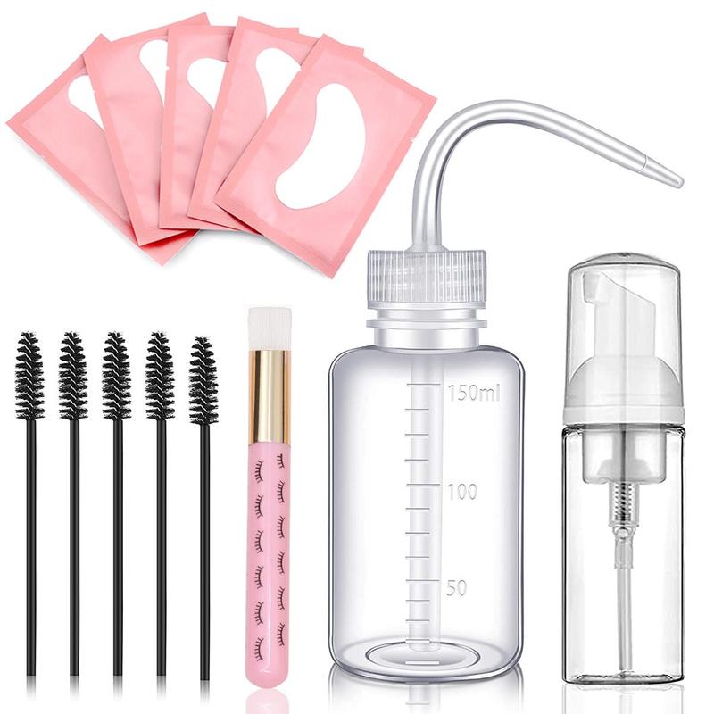 13pcs Eyelash Extension Set Include Lash Shampoo Brush, Squeeze Bottle, Eyelash Gel Pads, Professional Eyelash Extensions Kit, Lash Extensions Kit, Eyelash Makeup Tool Set for Women