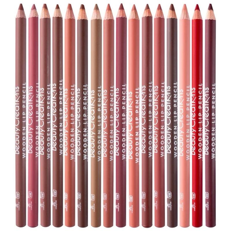 Beauty Creations Wooden Lip Pencil Collection (16pc Set) Cosmetic Makeup Lipliner