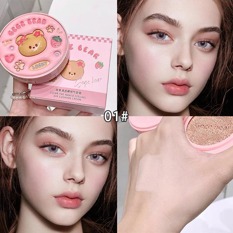 Long Lasting Air Cushion Foundation, Moisturizing Concealer Foundation for Christmas Gift, Full Coverage Flawless Makeup Cream, Makeup Product for Women & Girls