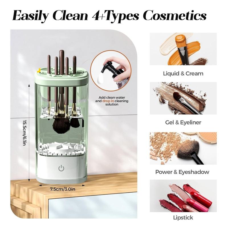 Electric Makeup Brush:Fast and Efficient Machine，Deep Cleaning All Brush Types,Compact and Portable for Travel and Home，Designed for beautiful women