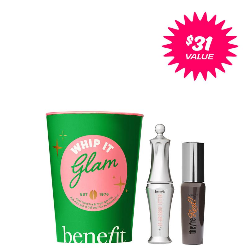 Benefit Cosmetics Whip It Glam Brow Mascara Stocking Stuffer Holiday Set