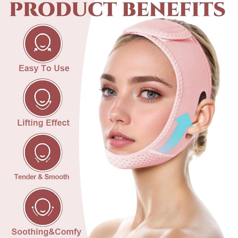 Face Lifting Bandages, 2 Counts Sleeping Face Bandages, Double Chin Lifting Bandages, V-shaped Face Lifting Bandages, Skin Care Tools, Face Care Products