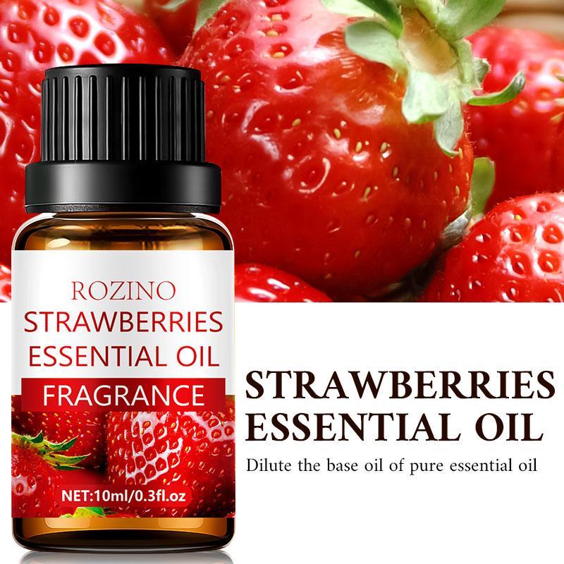 Strawberry Essential Oil, Hair Care Essential Oil for Dry & Rough Hair, Hair Smoothing and Shiny Essential Oil, Hair Care Product for Women & Men