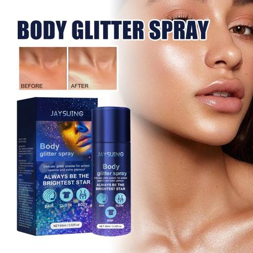 Jaysuing Glitter Spray Evening Mood Brightening Glitter Highlighter Spray