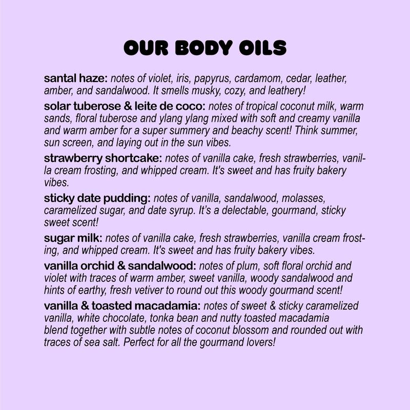 Midnight Jasmine & Amber Body Oil - 4 oz Moisturizing Dry Body Oil with Long Lasting Scent