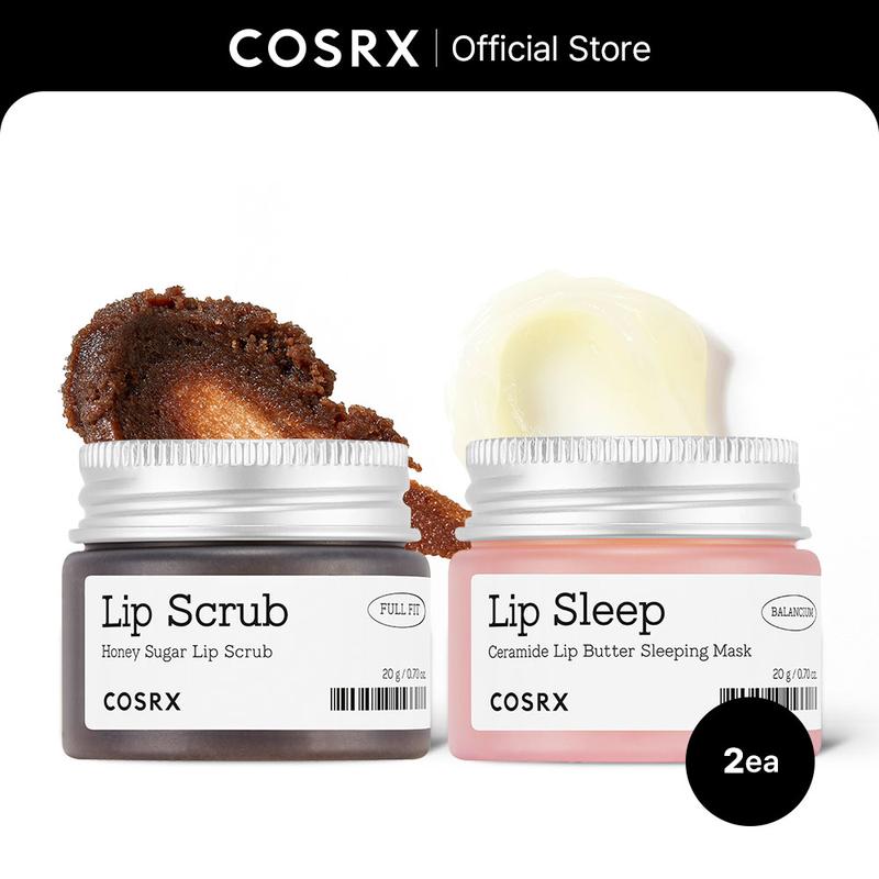 [COSRX OFFICIAL] Refine & Repair Lip Duo | Sugar Lip Scrub + Shea Butter Lip Mask Bundle